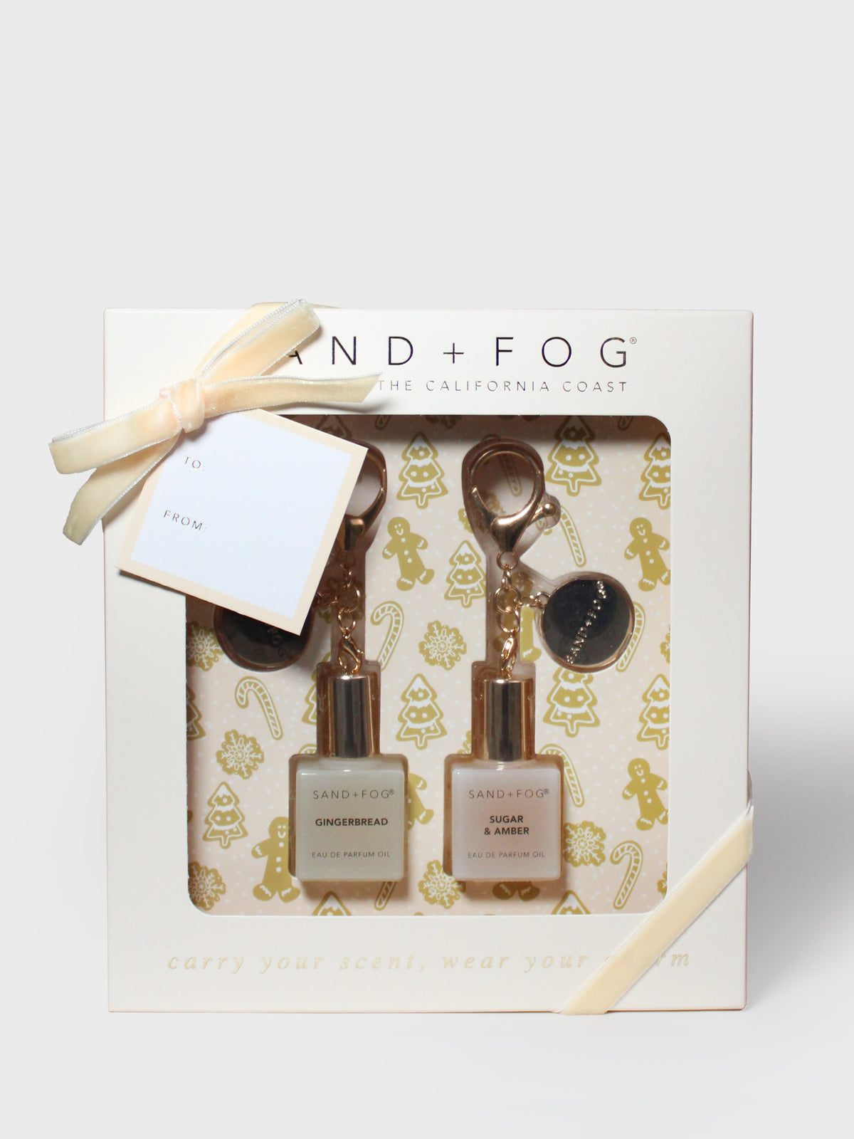 Bag Charm Perfume Oil Rollerball Set - Gingerbread + Sugar & Amber